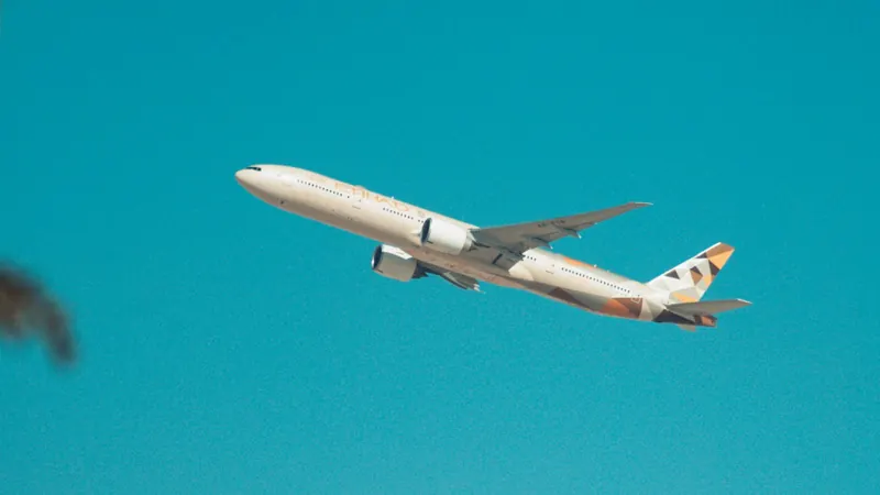 Cargo airplane in clear sky